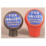 Two Rare Fox Valley Brewing Company Beer Taps.