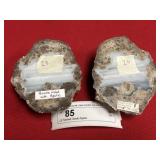 (2) Polished Geode Agates