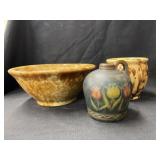 Stoneware Mixing Bowl, Canister, Pottery Jug