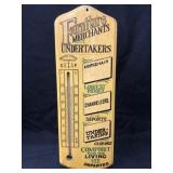 Vintage Wood Advertising Thermometer