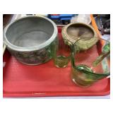 Uranium Glass Measuring Cups, Unmarked Roseville