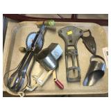 Vintage Kitchen Wares with Flag Holder