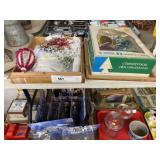 Mercury Glass Ornaments with Wooden Box