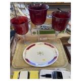 Candleholders, Porcelain Platters