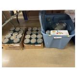 (3) Boxes of Canning Jars, Storage Tote/Lid