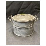Gray Agateware Berry Pail