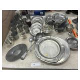 Pewter and Armetale Serving Pieces