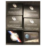 (6) Apollo 11 Half Dollars
