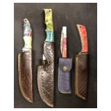 (4) Crafted Knives