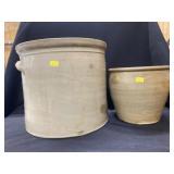 F.H.Cowden and Unmarked Storage Crocks