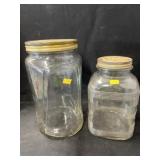 (2) Glass Canisters