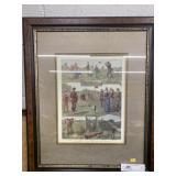 Framed Golf Lithograph