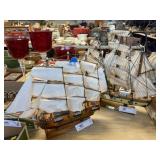 (2) Wood Model Ships