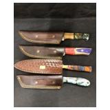 (4) Crafted Knives