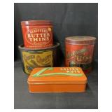 (4) Lancaster Advertising Tins