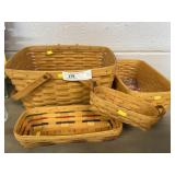 (4) Longaberger Baskets