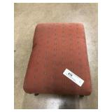 Brass Footed Upholstered Footstool