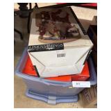 Clothtique Santa Figurines, Plastic Tote/Lid