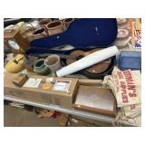 Acoustic Guitar, Planters, Mantel Clock