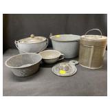 Gray Agateware Pieces