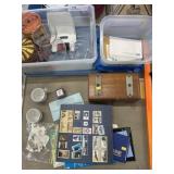 Postage Stamps, Bureau Box, Tins