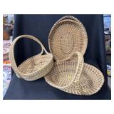 (3) Contemporary Woven Baskets