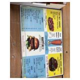 Vintage Framed Menu Board