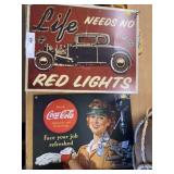 (2) Contemporary Tin Signs