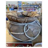 Woven Planter with Porcelain Vase