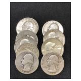 (10) Washington Silver Quarters
