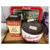 Advertising Tins with Serving Tray