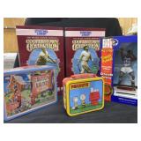 Sports Figurines with Tin Lunch Boxes