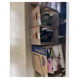 (3) Boxes of Table Linens, Purses & Home Decor