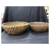 (2) Rye Straw Woven Bowls