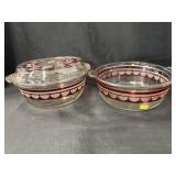(2) Pyrex Serving Bowls