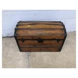 Vtg. Dome Top Steamer Trunk