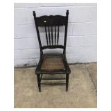 Vtg. Cane Seat Spindle Back Chair