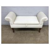 Upholstered Queen Anne Style Window Bench