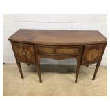 Antique Mahogany Bow Front Sideboard