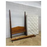 Rope Poster Bed w/ Boxspring & Mattress