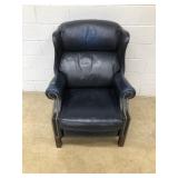 Leather Chippendale Style Reclining Chair