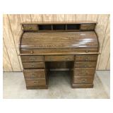Oak Modern Roll Top Desk
