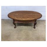 Oak Oval 1-drawer Coffee Table