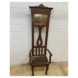 Vtg. Oak Hall Tree
