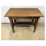 Oak 1-drawer Library Table