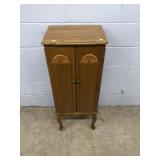 Simulated Wood Oak Grain Jewelry Armoire
