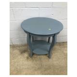 Oval Simulated Wood Stand