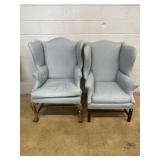 (2) Upholstered Wingback Chairs