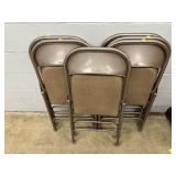 6 Samsonite Folding Card Table Chairs