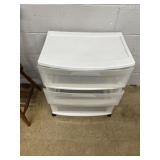 3-drawer Rolling Plastic Storage Cabinet